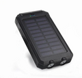 Solar Power Bank with Dual Headlights — 10000mAh or 20000mAh, LED Flashlight