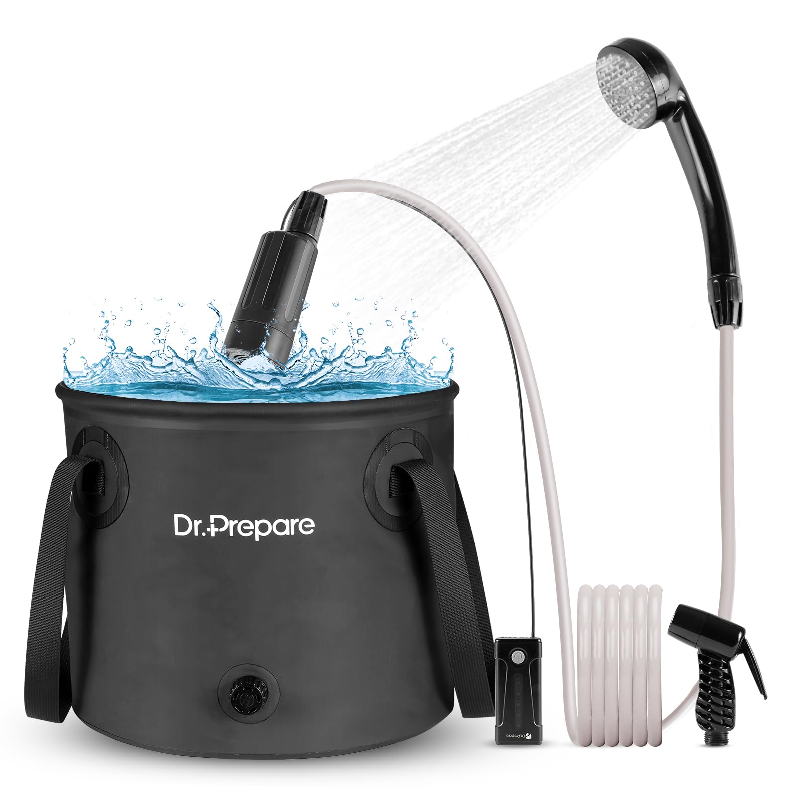 Portable Camping Shower Kit — 4.5 Gallon, USB Rechargeable Pump