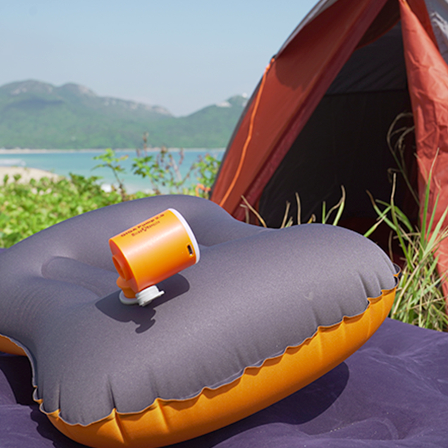 Portable Air Pump with Built-In Light — 4-in-1 Cordless Inflator